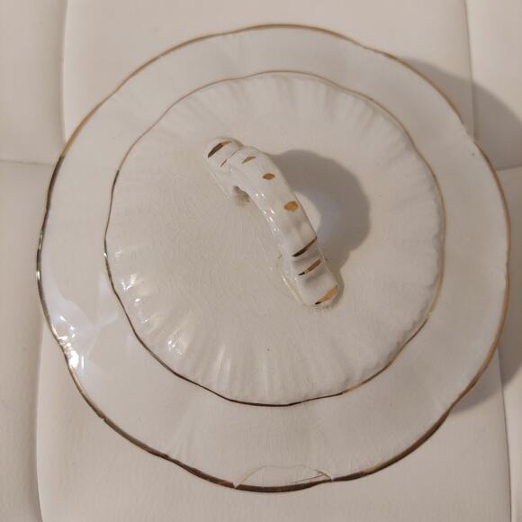 Antique 1800s Admiral VP Co V.P.C.O. 5" Lidded Ironstone Serving Bowl - Picture 5 of 10